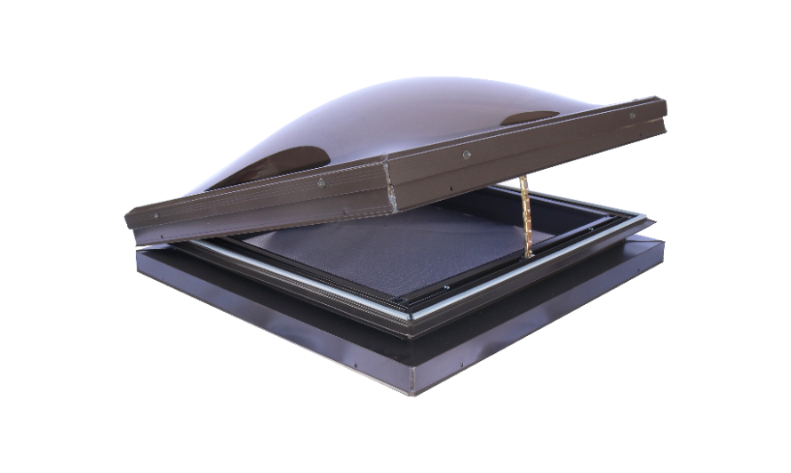 Vinyl Curb Mount Operable Acrylic Dome Skylights - VCMOPAD
