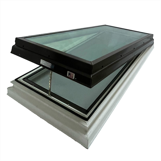 Aluminum Curb Mount Operable Flat Glass Skylights – ACMOPFG